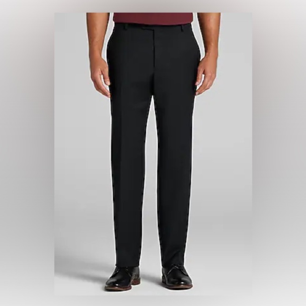 Haggar cool 18 size 36x34 sleek Men's Black Dress Pants, business, work wear